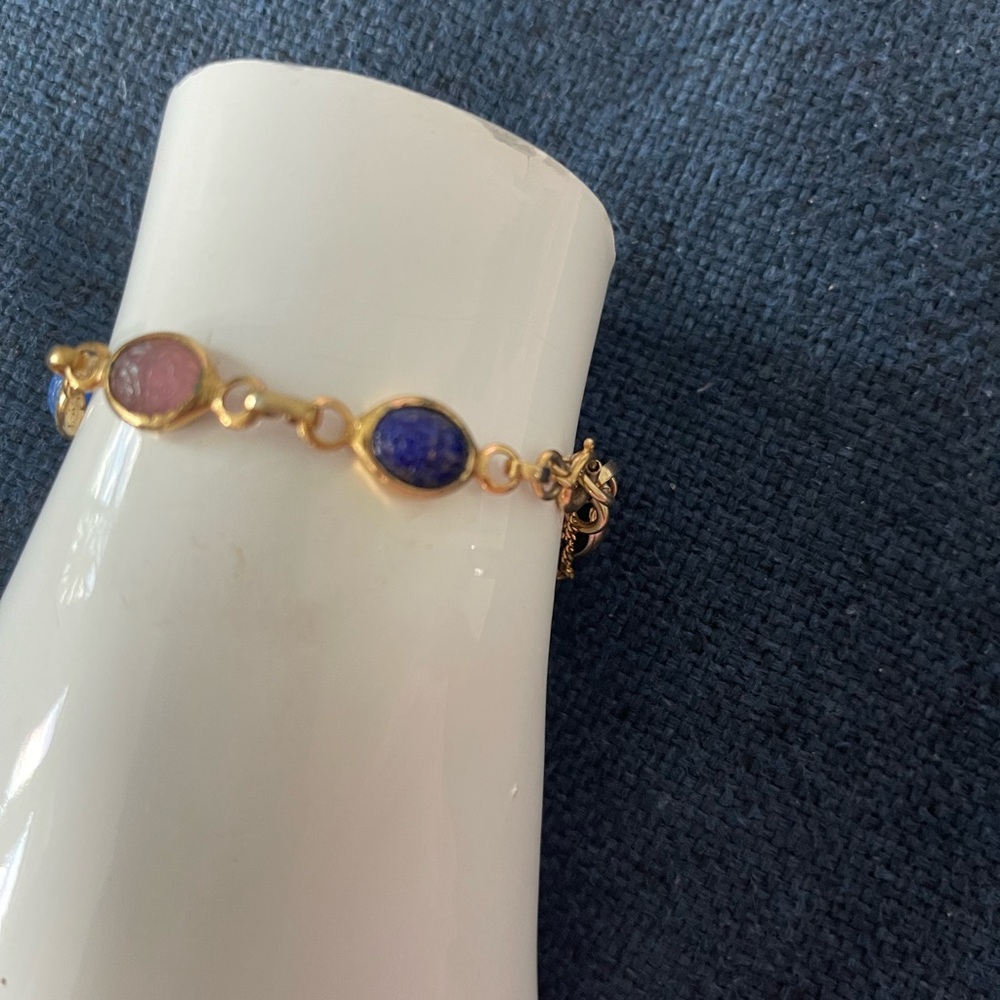 Vintage scarab bracelet 12K gold filled - Picture 4 of 9